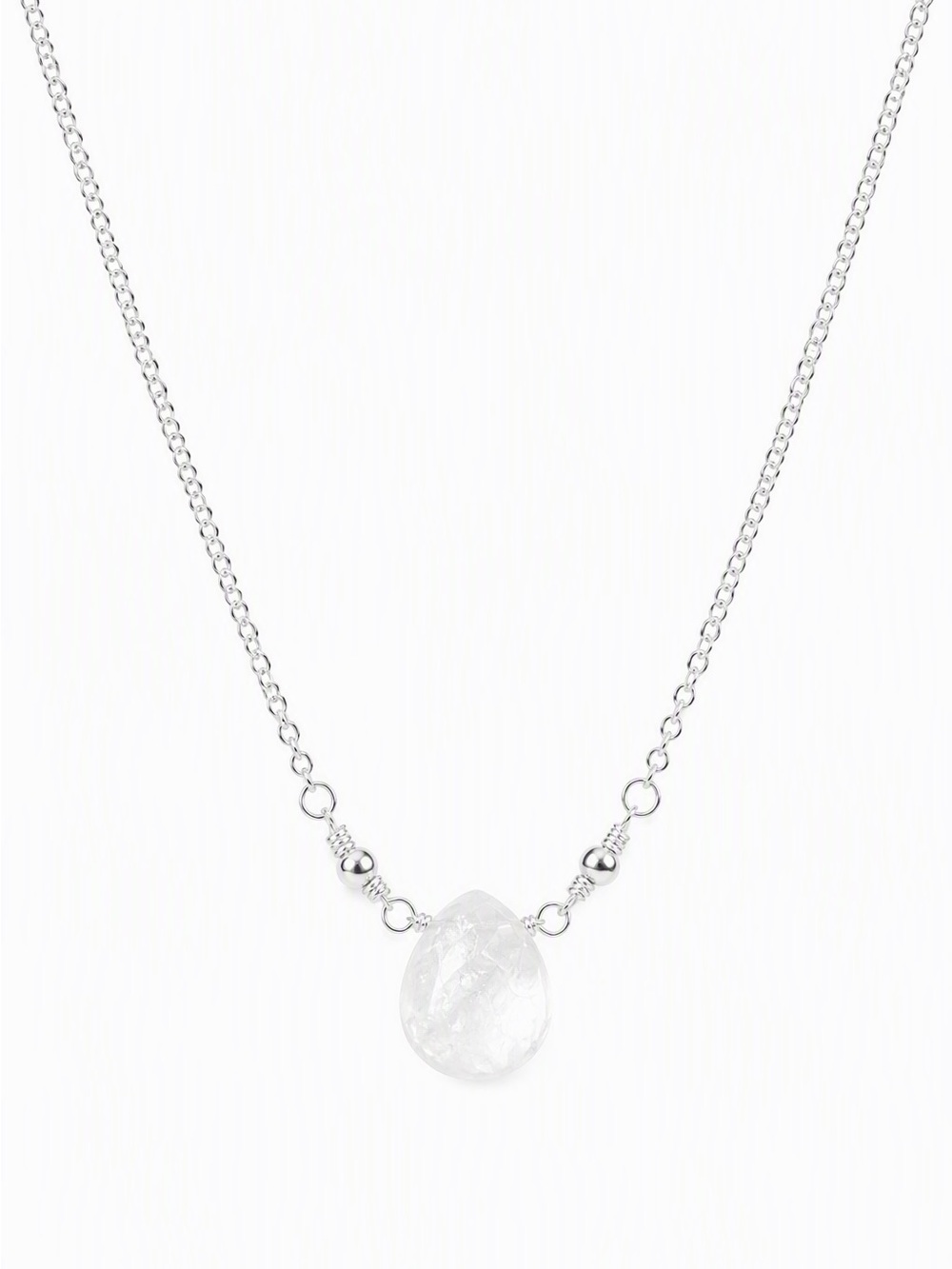 Moonstone teardrop pendent necklace